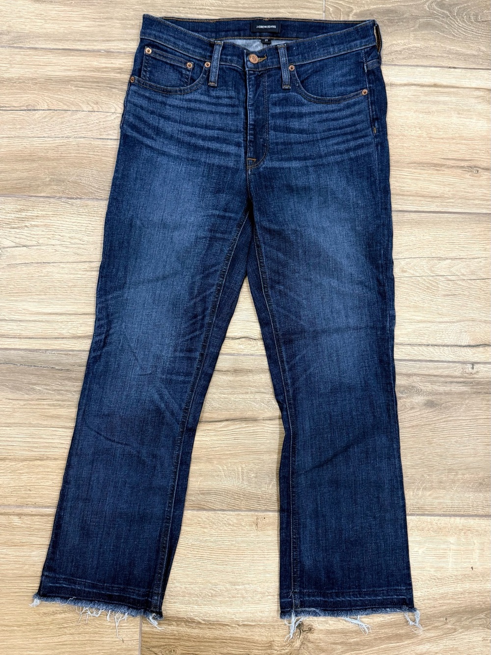 J. Crew Women’s Dark Blue Demi Boot Crop Jeans